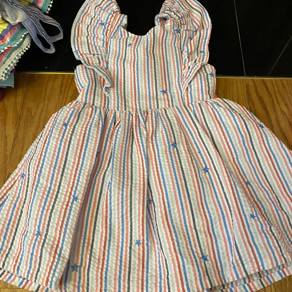 Cat & Jack Red White & Blue Toddler Dress